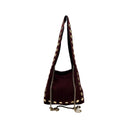 SAC A MAIN EN CUIR CLOUTÉ OR - MODÈLE "ALEXA"