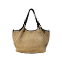 SAC A MAIN RAPHIA GARNI CUIR OLGA