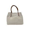 SAC A MAIN RAPHIA GARNI CUIR