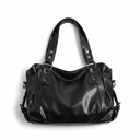 Slouchy Faux Leather Hobo Bag – Black Everyday Casual Shoulder Bag